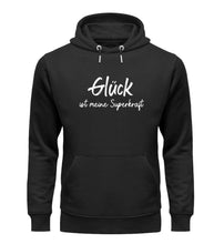 Lade das Bild in den Galerie-Viewer, Glück ist meine Superkraft  - Unisex Organic Hoodie
